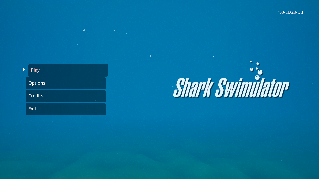Shark Swimulator Title Screen